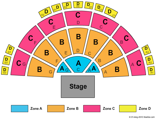 Sandia Casino Amphitheater End Stage Zone Seating Chart
